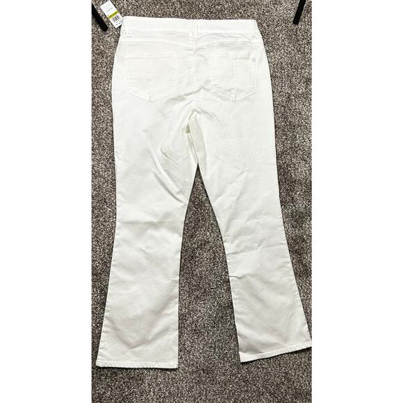 Democracy Ab Solution Itty Bitty Boot Cut Jeans Women's Size 14 White Denim NWT - Picture 8 of 13